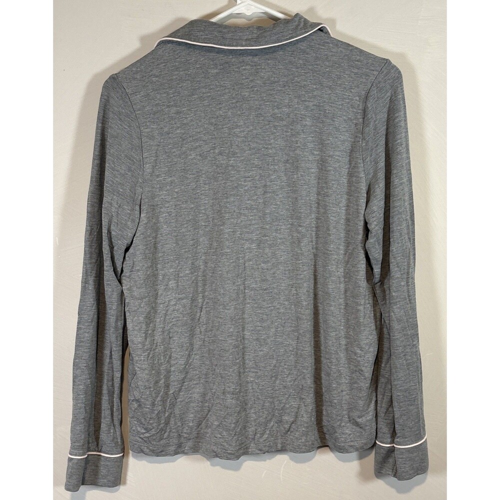 Shabby Chic Pajama Set‎ Small Gray Long Sleeve Button Down Modal Loungewear - Picture 4 of 10